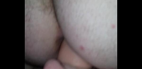  Young blonde tattooed MILF wife babe puts her dildo in her mouth and fucks my asshole in the 69 position